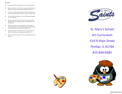 St. Mary`s School Art Curriculum 414 N Main Street Pontiac, IL