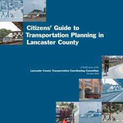 Citizens` Guide to Transportation Planning in Lancaster County