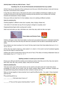 Activity ideas to help my child at home &ndash; Year 2 Counting in 2s, 3s