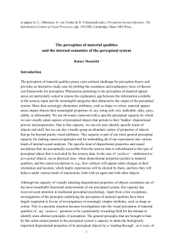 Material qualities and internal semantics