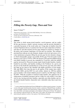 Filling the Poverty Gap, Then and Now