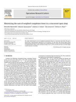 Minimizing the sum of weighted completion times in a concurrent