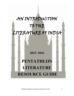 AN INTRODUCTION TO THE LITERATURE OF INDIA