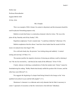 Smith 1 Smith, Jane Professor Bessenbacher English