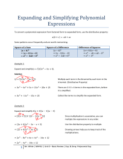 Expanding and Simplifying Polynomial Expressions