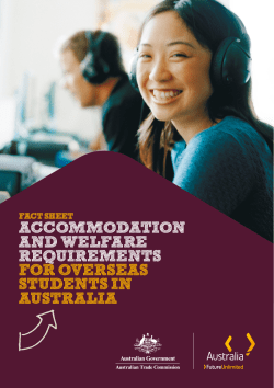 Accommodation and welfare requirements for overseas students in