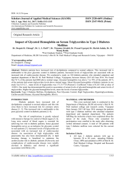 Impact of Glycated Hemoglobin on Serum Triglycerides in Type 2