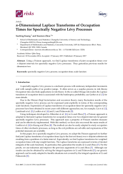 n-Dimensional Laplace Transforms of Occupation Times for
