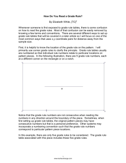How Do You Read a Grade Rule