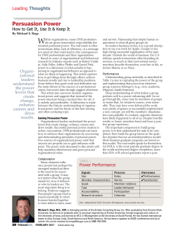 Persuasion Power - American Society of Safety Engineers