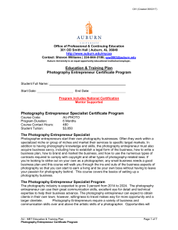 Photography Entrepreneur Certificate Program