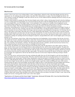 Sir Gawain and the Green Knight Plot Overview “Sparknotes on Sir