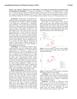 EFFECT OF TARGET LITHOLOGY ON THE SIMPLE TO COMPLEX