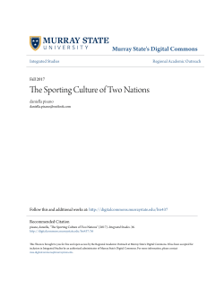 The Sporting Culture of Two Nations