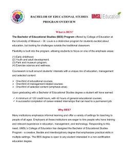 Program Overview - UMSL College of Education