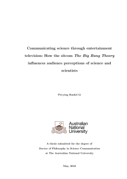 Communicating science through entertainment