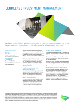 lendlease investment management