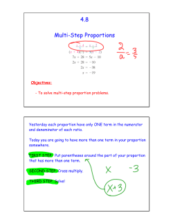 4.8 Multi-Step Proportions