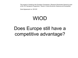 Does Europe still have a competitive advantage?
