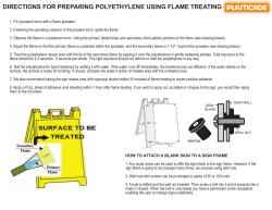 directions for preparing polyethylene using flame treating