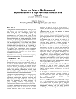 Sector and Sphere: The Design and Implementation of a High