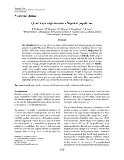 Page 150-156 Quadriceps angle.pmd