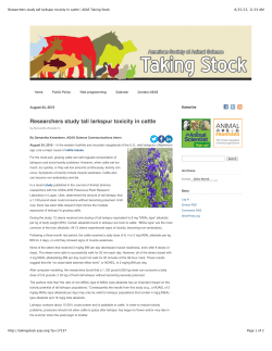 ASAS information on recent publication related to tall larkspur