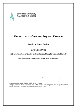 Department of Accounting and Finance