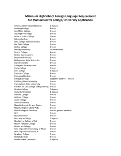 Minimum High School Foreign Language Requirement