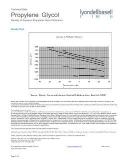 Density of Aqueous Propylene Glycol Solutions