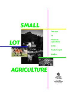 Small Lot Agriculture - Province of British Columbia