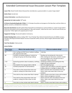 8DL Should Franklin D Roosevelt be remembered as