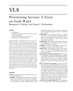 Provisioning Services: A Focus on Fresh Water