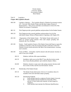 Chapter 400. Legislative Branch