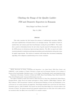 Climbing the Rungs of the Quality Ladder: FDI