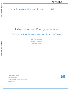 Urbanization and Poverty Reduction