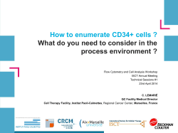 How to enumerate CD34+ cells ? What do you need to consider in