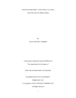 i ADAPTIVE RHETORIC: EVOLUTION, CULTURE, AND THE ART