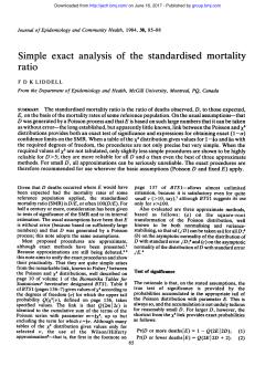 Simple exact analysis of the standardised mortality