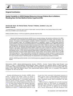 Spatial Variability in ADHD-Related Behaviors Among Children