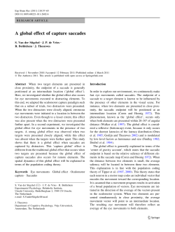 A global effect of capture saccades