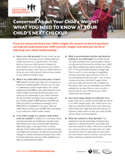 Concerned About Your Child`s Weight?