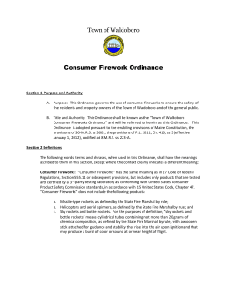 Fireworks - The Town of Waldoboro