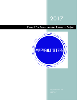 Reveal The Teen: Market Research Project