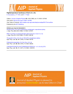 Hightemperature hardness of Ga1x In x As