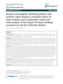Alcohol consumption, drinking patterns, and ischemic heart disease