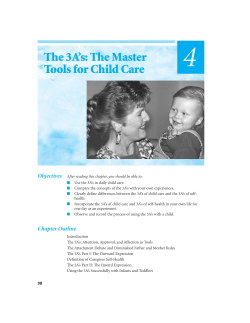 The 3A`s: The Master Tools for Child Care