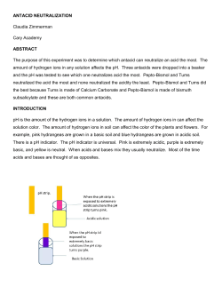 ANTACID NEUTRALIZATION