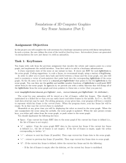 Foundations of 3D Computer Graphics Key Frame Animator (Part I)