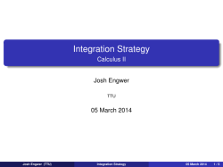 Integration Strategy - Calculus II